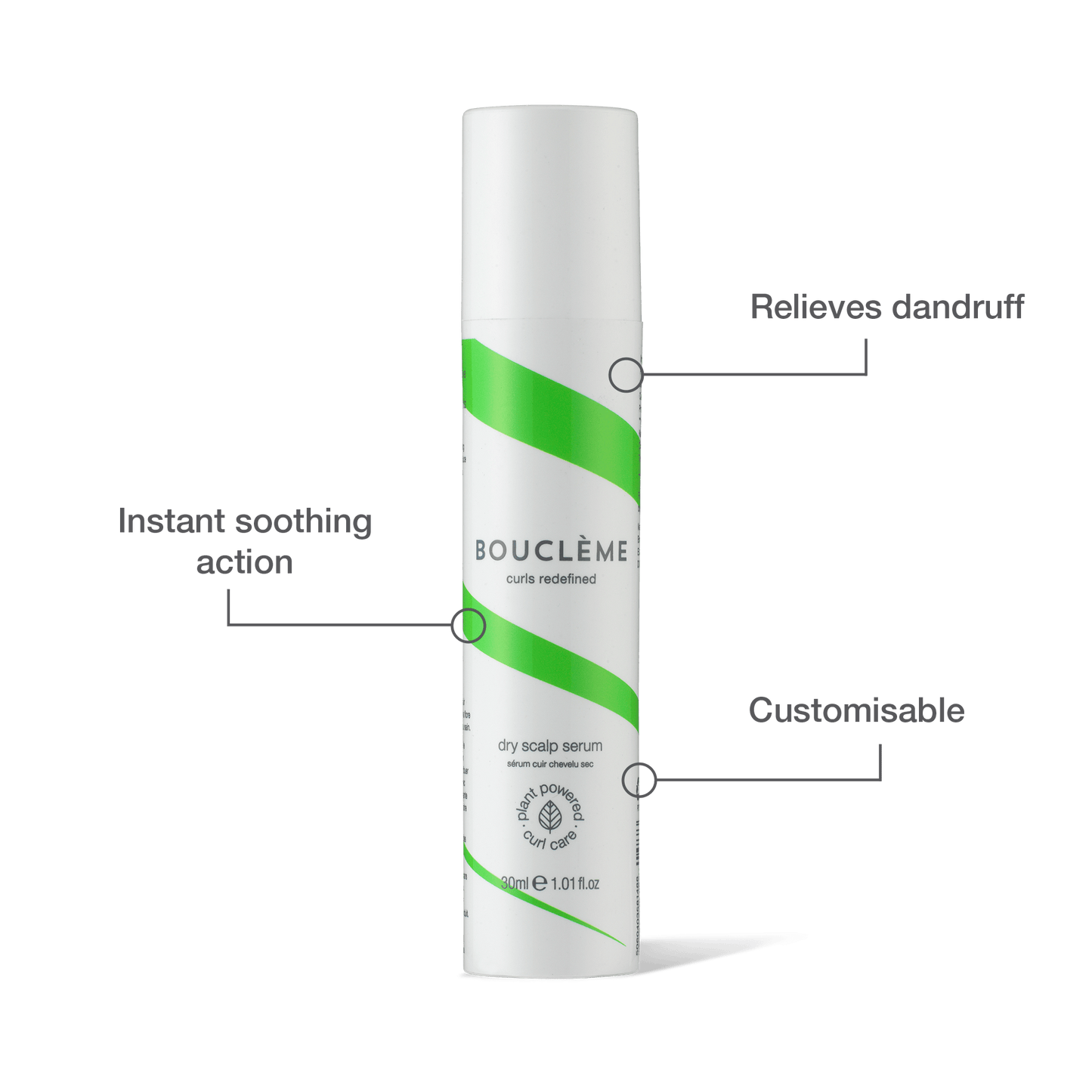 This soothing serum provides instant relief for dandruff, scalp redness and irritation. An award winning soothing scalp treatment.