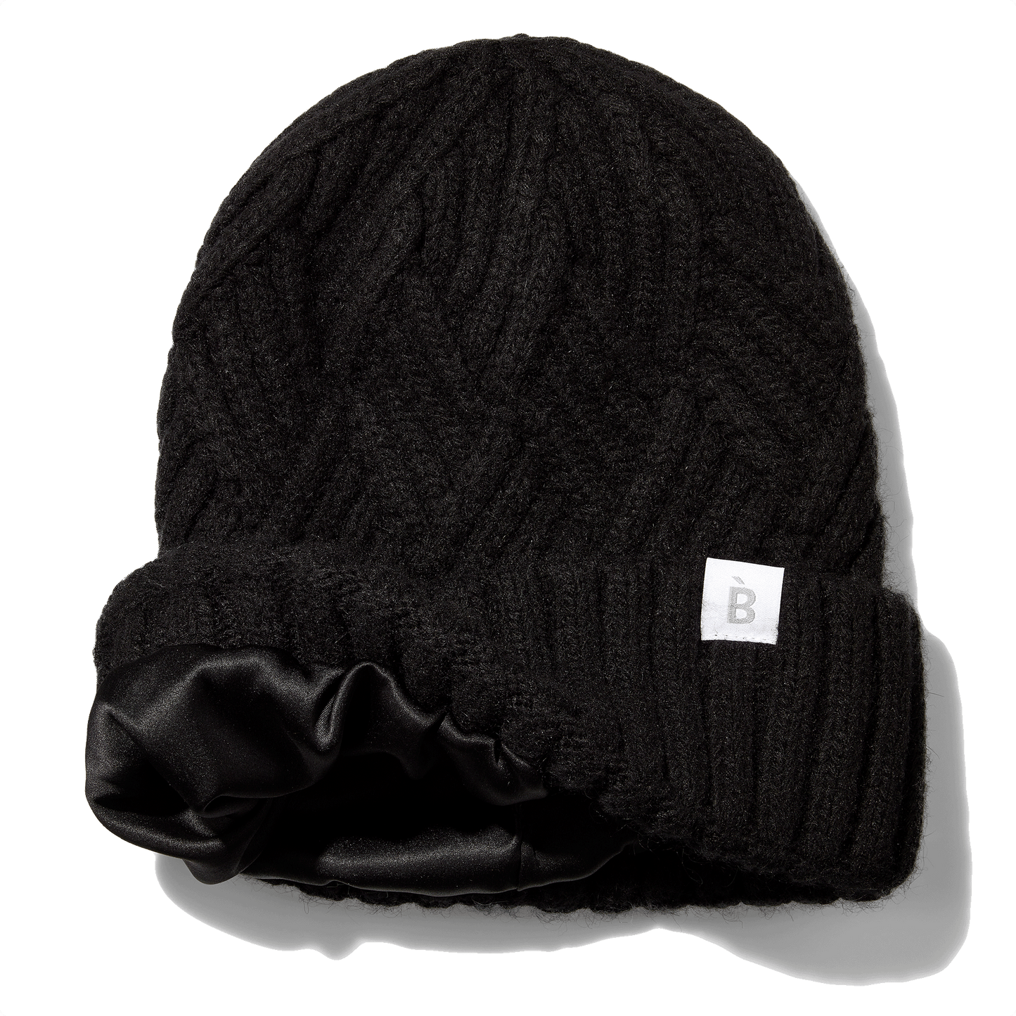 black silk lined beanie