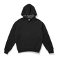 Black hoodie with silk lining on a transparent background. 