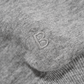 Close-up of Bouclème logo embroidered on Silk Lined Grey Hoodie