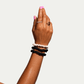 model arm showing skinny pack silk scrunchies