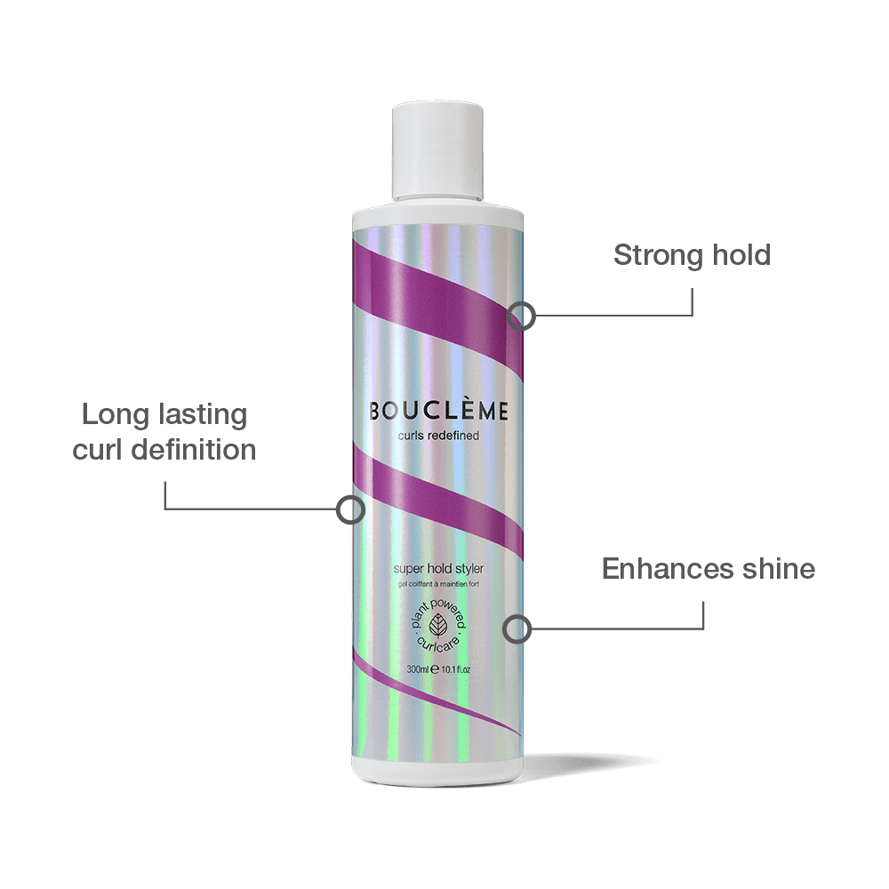 Super Hold Styler: delivers strong, flexible hold, defines curls, and locks in shape for long-lasting style.