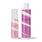 Maximum Volume Duo bundle featuring Super Volumising Foam and Super Hold Styler displayed on a soft cream background.