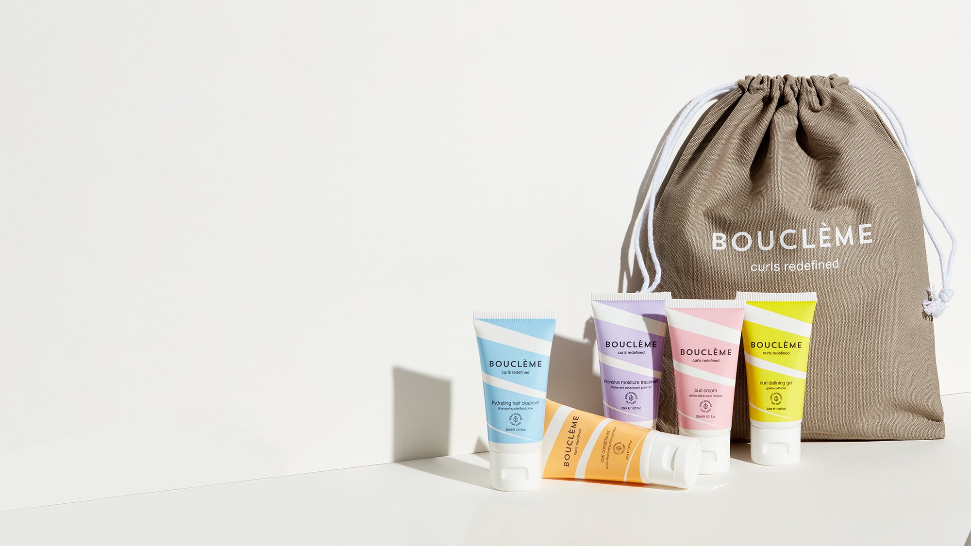 Bouclème's Mini Curl Essentials range for curly hair on-the-go