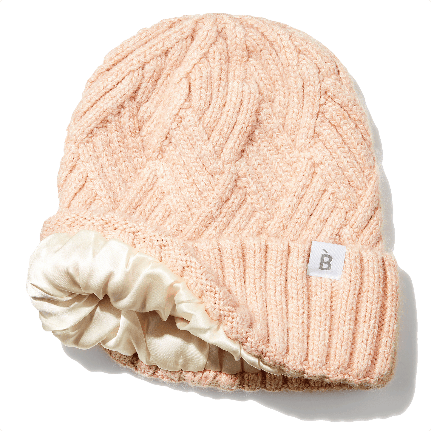 pink silk lined beanie