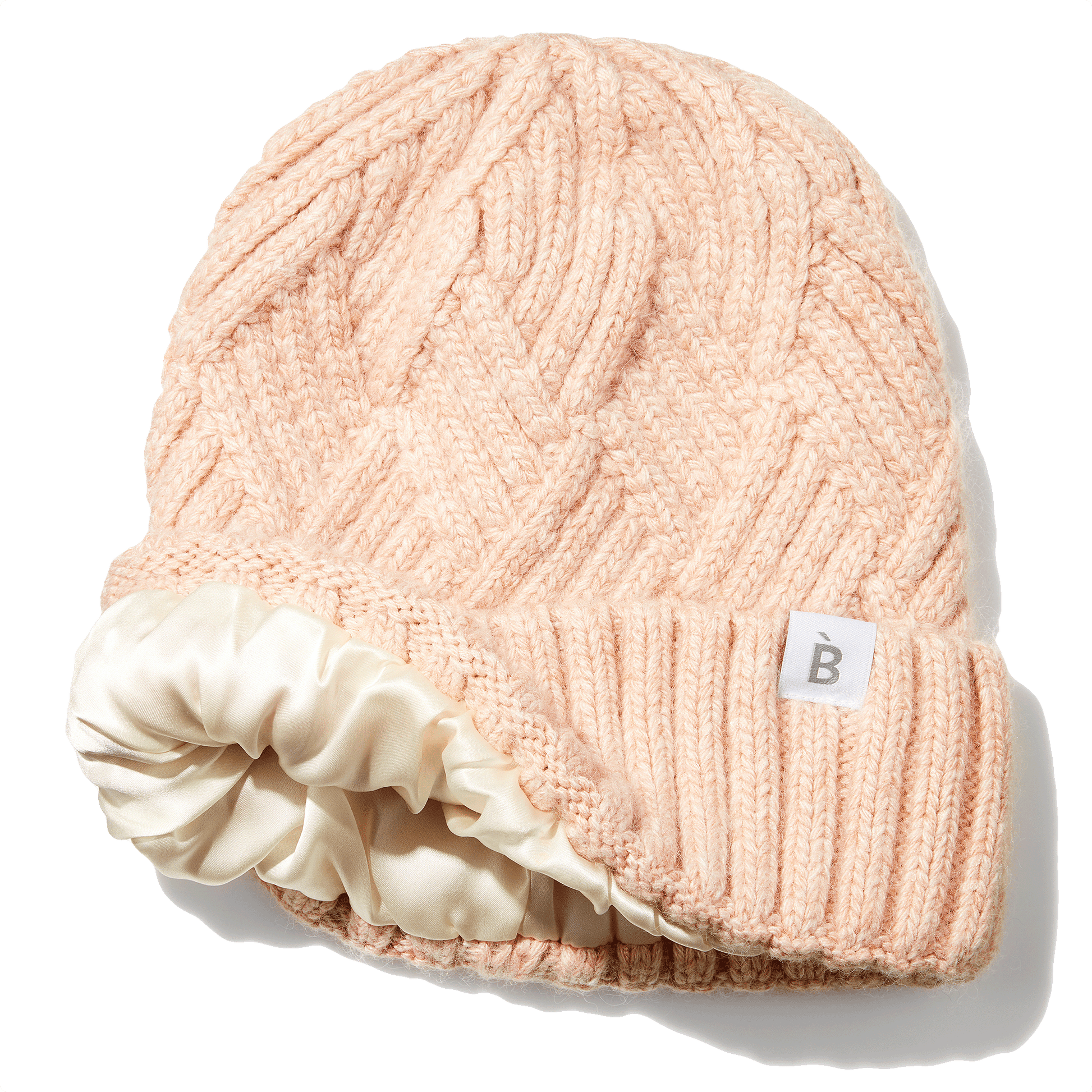 pink silk lined beanie