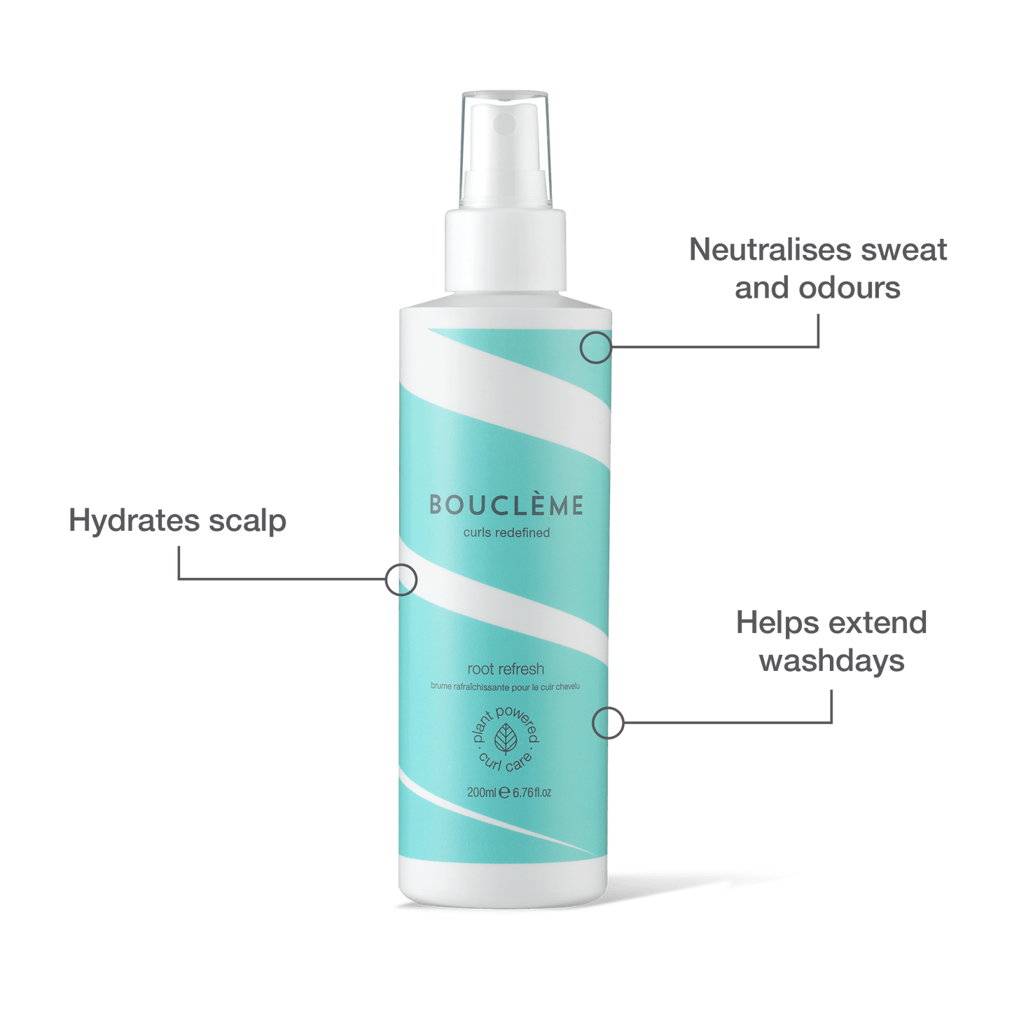 A refreshing mist that soothes and deodorises the scalp. Redefine your curls. Perfect for all hair types.